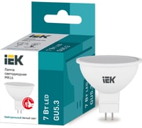 Светодиодная лампа IEK ECO MR16 софит 7Вт 230В 4000К GU5.3 LLE-MR16-7-230-40-GU5 16302061