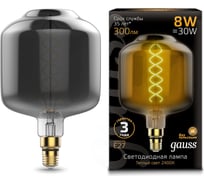 Лампа Gauss LED Vintage Filament Flexible DL180 8W E27 180x295mm Gray 2400K 1/6 164802008 16313763