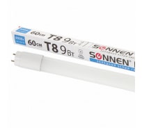 Светодиодная лампа SONNEN 9Вт, G13, трубка, 60см, холодный/белый, LED T8-9W-6500-G1 453716