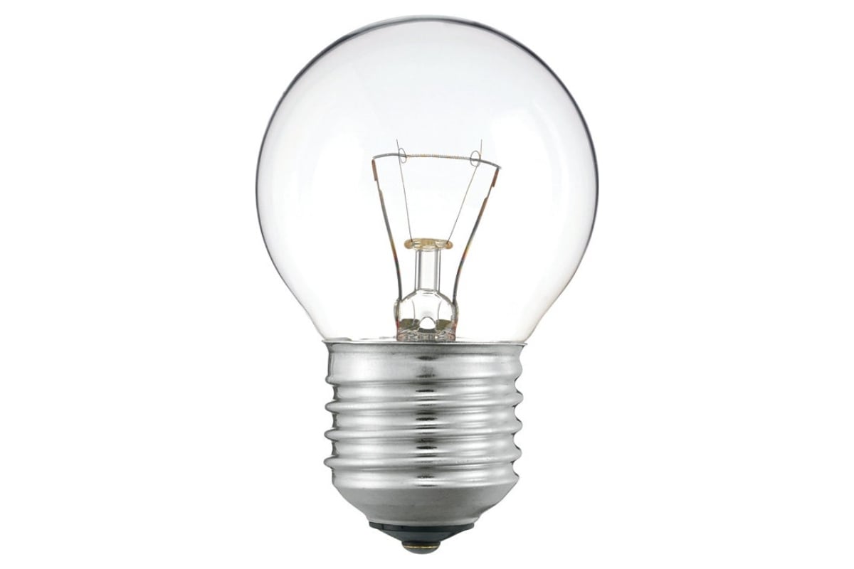 Лампа накаливания PHILIPS Stan 60Вт E27 230В P45 CL 1CT/10X10 ...