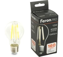 Лампа светодиодная FERON .PRO LB-1112 Шар E27 12W 175-265V 4000K, 48896 34663225