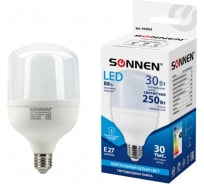 Светодиодная лампа SONNEN 30 Вт, цоколь Е27, цилиндр, нейтральный белый, 30000 ч, 454923