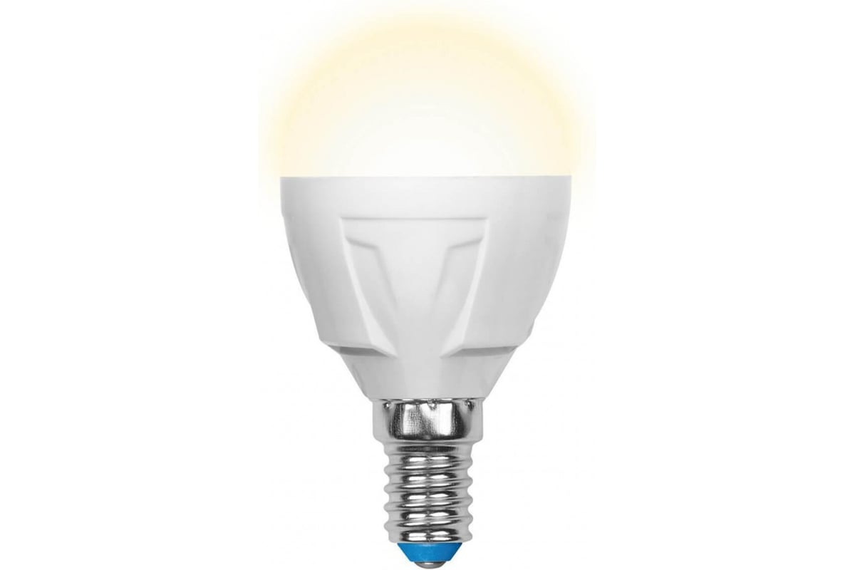 Светодиодная диммируемая лампа Uniel LED-G45-6W/NW/E14/FR/DIM ALP01WH ...