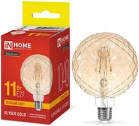 Лампа IN HOME сд LED-GL95СR-deco gold 11Вт 230В E27 3000K 1040Лм кристалл золотистая 4690612056067