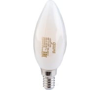 Лампа Gauss Filament свеча, 9W, 610lm, 4100К, Е14, milky LED, 1/10/50 103201209 16436805