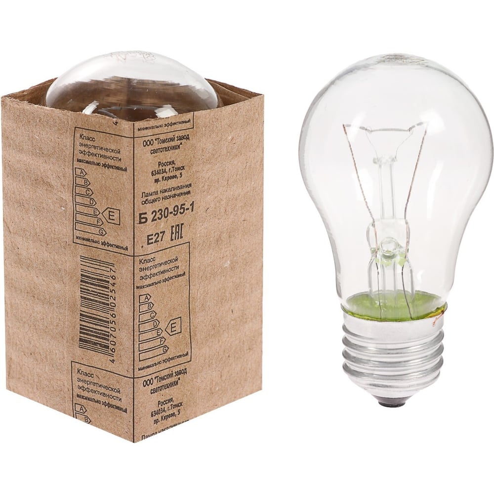 Лампа накаливания LEADlight Б 230-75-1 груша короб 4804 - выгодная цена ...