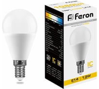 Светодиодная лампа FERON LB-950, 13W, 230V E14 2700K G45 38101 18248323