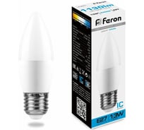 Светодиодная лампа FERON LB-970, 13W, 230V E27 6400K свеча 38112