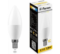 Светодиодная лампа FERON LB-970, 13W, 230V E14 2700K свеча 38107 18248755