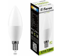 Светодиодная лампа FERON LB-970, 13W, 230V E14 4000K свеча 38108 18249139