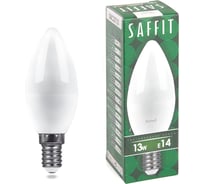 Светодиодная лампа SAFFIT SBC3713 13W 4000K 230V E14 C37 свеча 55164 18248569