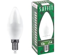 Светодиодная лампа SAFFIT SBC3713 13W 2700K 230V E14 C37 свеча 55163 18249223