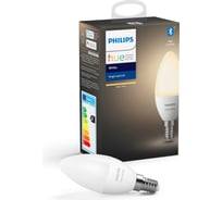 Лампа Philips Hue свечка, белая, с цоколем E14, 5.5W, B39, E14 EU 929002039903