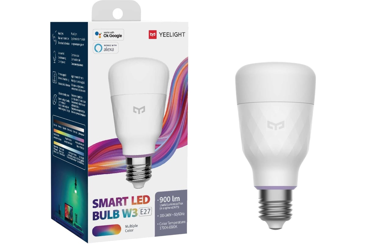 Умная LED-лампочка YEELIGHT Smart LED Bulb W3Multiple color YLDP005