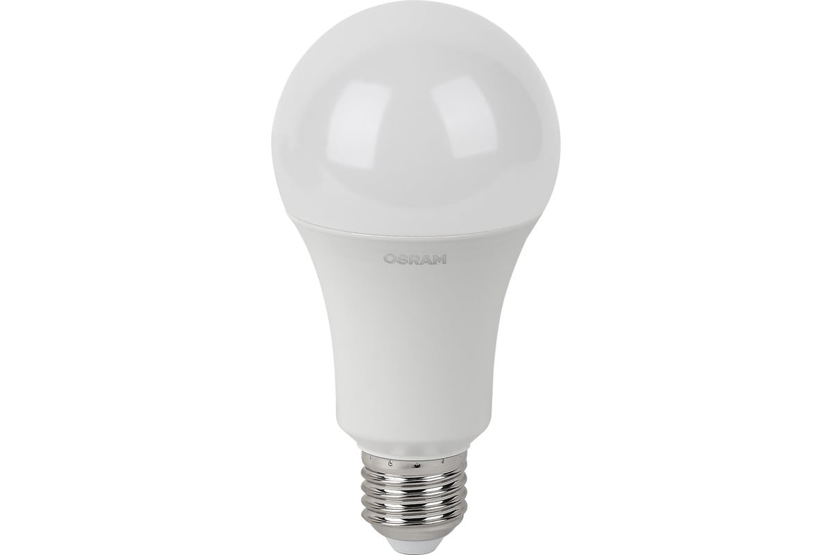 Светодиодная лампа OSRAM LED, Value, A, E27, 1600Лм, 20Вт, замена 150Вт,  6500К, холодный белый свет 4058075579378 - выгодная цена, отзывы,  характеристики, фото - купить в Москве и РФ