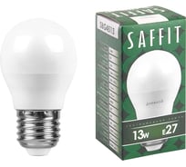 Светодиодная лампа SAFFIT SBG4513, G45 шар, 13W 230V E27 6400К, 1070Lm 55162 18840846