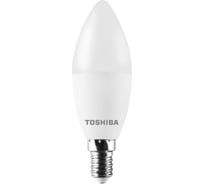 Светодиодная лампа TOSHIBA LED C39 свеча 8W аналог 60Вт/806Лм теплый свет 3000K цоколь малый Е14 драйвер IC 00501315919A