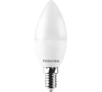 Светодиодная лампа TOSHIBA LED C35 свеча 5W аналог 40Вт/470Лм теплый свет 3000K цоколь малый Е14 драйвер IC 00501315950A