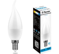 Светодиодная лампа FERON LB-97 Свеча на ветру E14 7W 6400K 38135 19654458