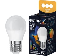 Светодиодная лампа ФОТОН LED P45-C 8W E27 3000K, серия Х 24012 19902628