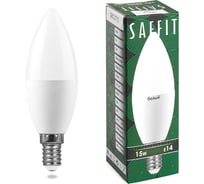 Светодиодная лампа SAFFIT SBC3715 Свеча E14 15W 4000K, 55204