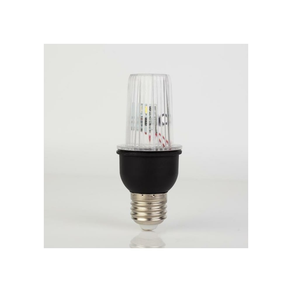 Светодиодная лампа Luazon Строб, прозрачная, Е27, 4LED, 3 Вт, 220 В ...