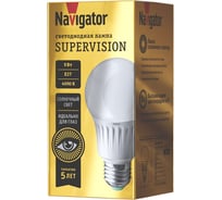 Лампа Navigator NLL-A60-9-230-4K-E27-FR-SV 80549 20681403