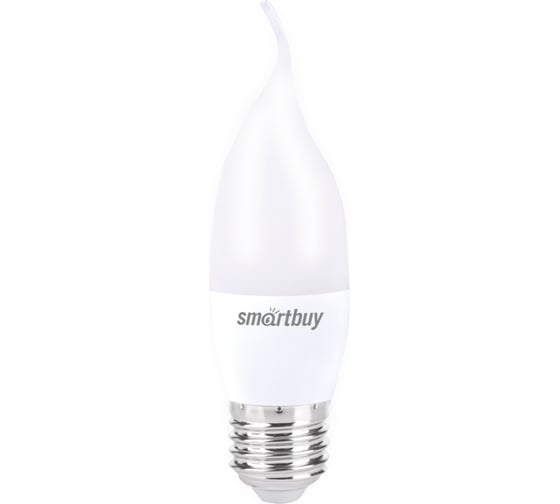 Светодиодная LED лампа Smartbuy Свеча на ветру матовая C37-12W00/E27 SBL-C37Can-12-60K-E27 - выгодная цена, отзывы, характеристики, фото - купить в Москве и РФ