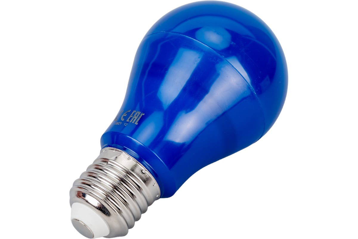 Светодиодная лампа Ecola classic LED color 12,0W A60 220V E27 Blue Синяя  360 композит 110x60 K7CB12ELY