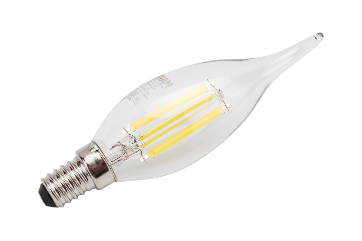 Светодиодная филаментная лампа Osram LSCLBA75 6W/865 230V FILCL E1410x1 .