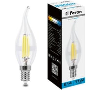 Светодиодная лампа FERON LB-714 Свеча на ветру E14 11W 6400K, 38237 22785027