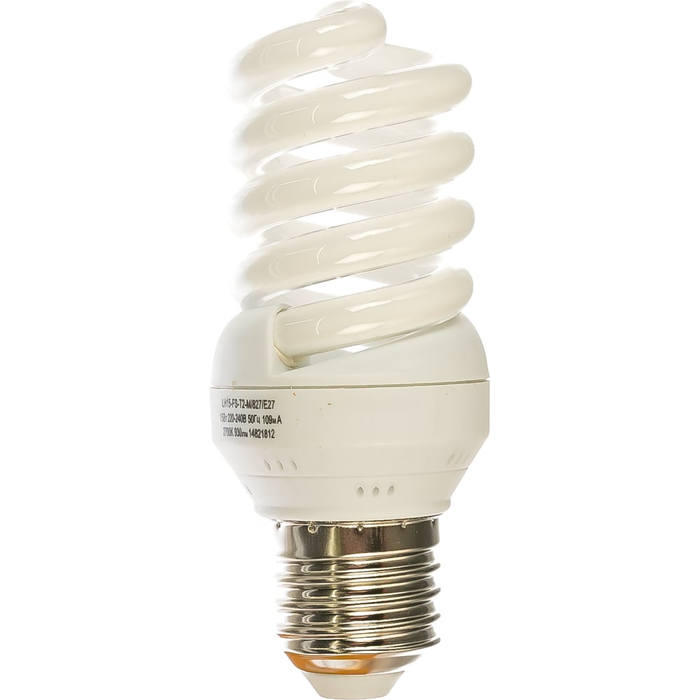 Лампа энергосберегающая 15Вт Camelion LH15-FS-T2-M/827/E27 10596 ...