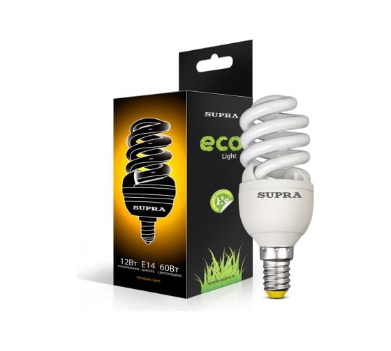 Энергосберегающая лампа Supra SL-FSP-12/2700/Е14 - выгодная цена ...