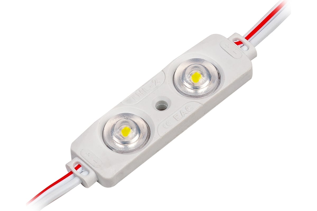 Светодиодный модуль Donled 0.72Вт, 12В, IP65, SMD2835 2LED, 70лм, холодный  белый, 20 шт./гирлянда DL-THL-2