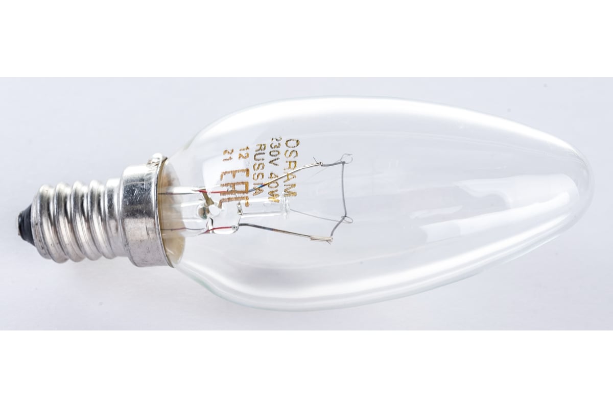 Shop OSRAM Osram Classic Class Bulb, 240V, 40W - E14SES