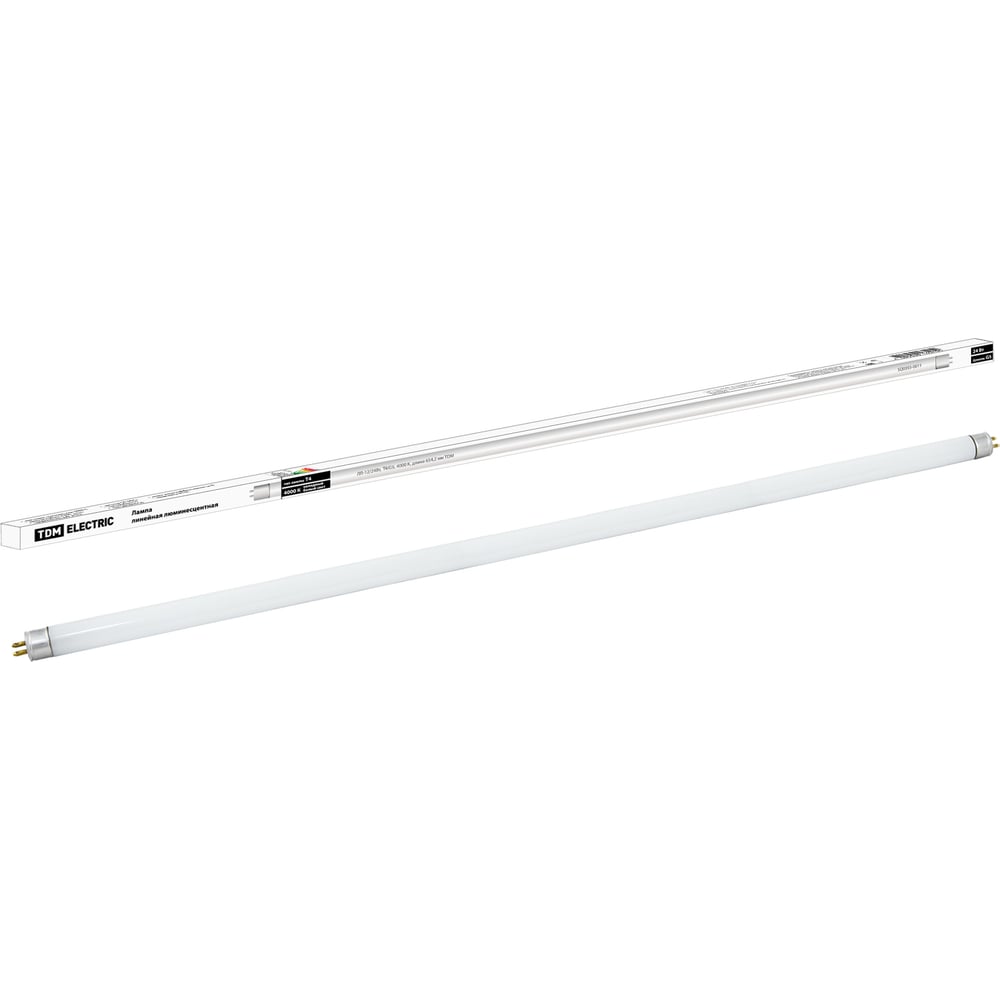 Люминесцентная линейная двухцокольная лампа TDM ЛЛ-12/24Вт SQ0355-0011 ...