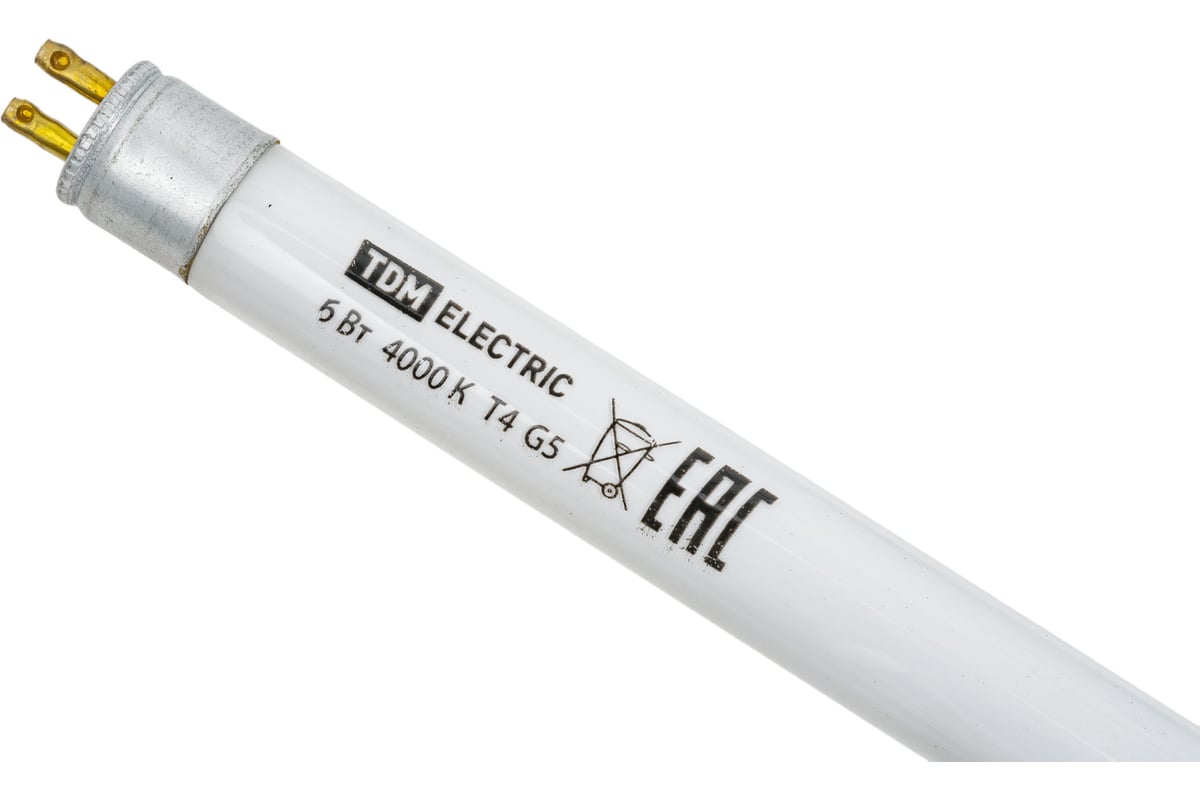 Люминесцентная линейная двухцокольная лампа TDM ЛЛ-12/6Вт SQ0355-0001 ...