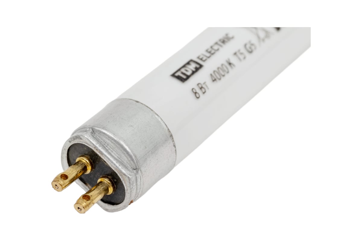 Люминесцентная линейная двухцокольная лампа TDM ЛЛ-16/8 Вт T5 4000 К ...