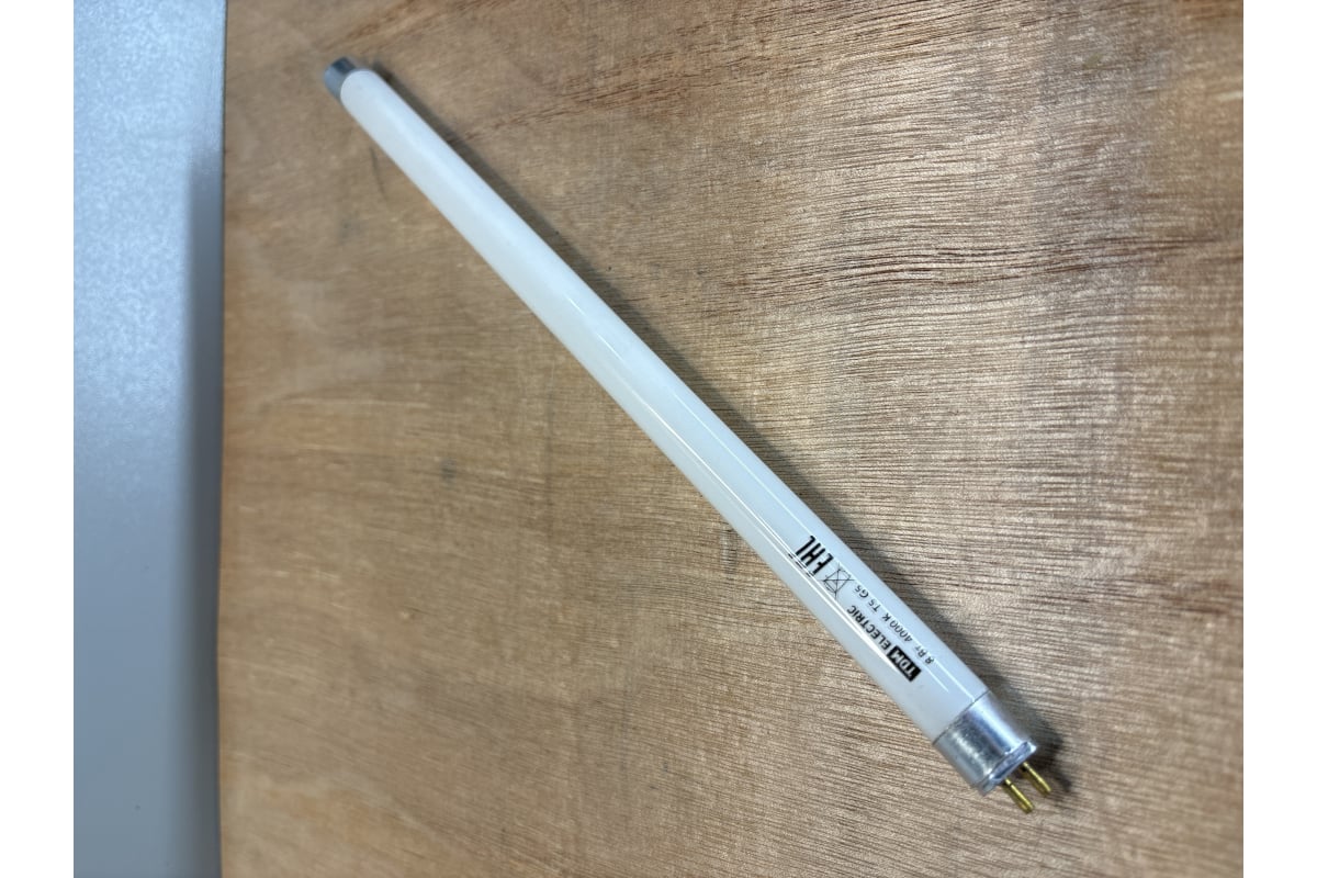 Люминесцентная линейная двухцокольная лампа TDM ЛЛ-16/8 Вт T5 4000 К ...