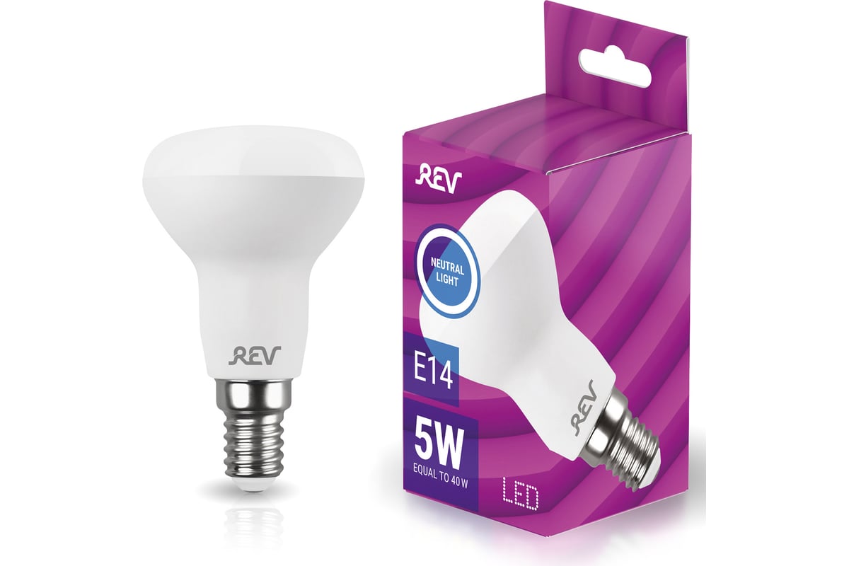 Светодиодная лампа LED R50 E14 5Вт 4000K REV 32333 4 - выгодная цена ...