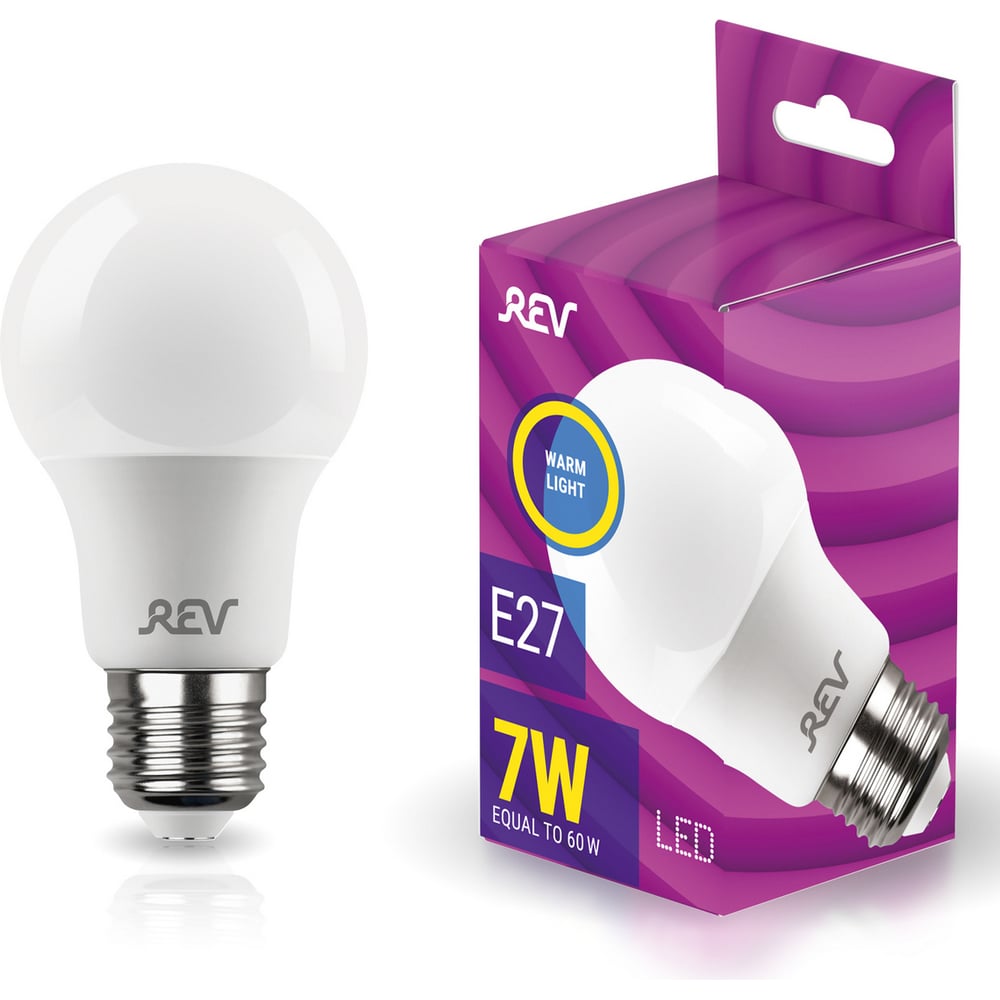 Светодиодная лампа LED A60 E27 7Вт 2700K REV 32264 1 - выгодная цена .