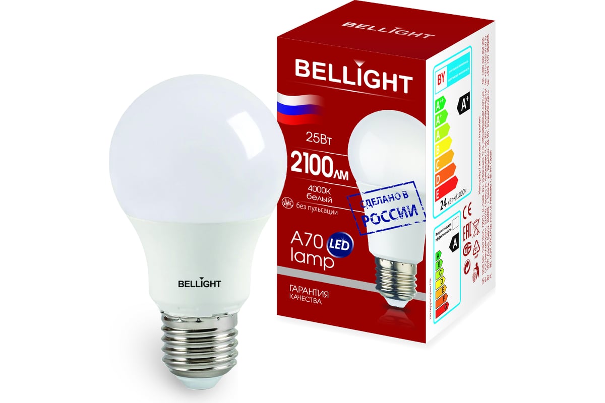 Светодиодная лампа BELLIGHT LED A70 220V/25W/E27 4000К 2100лм 85339515 ...