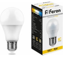 Светодиодная лампа - шарик E27 5W 2700K FERON LB-38 25404 15608070