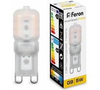 Светодиодная лампа G9 5W 2700K FERON LB-430 25636 15608084