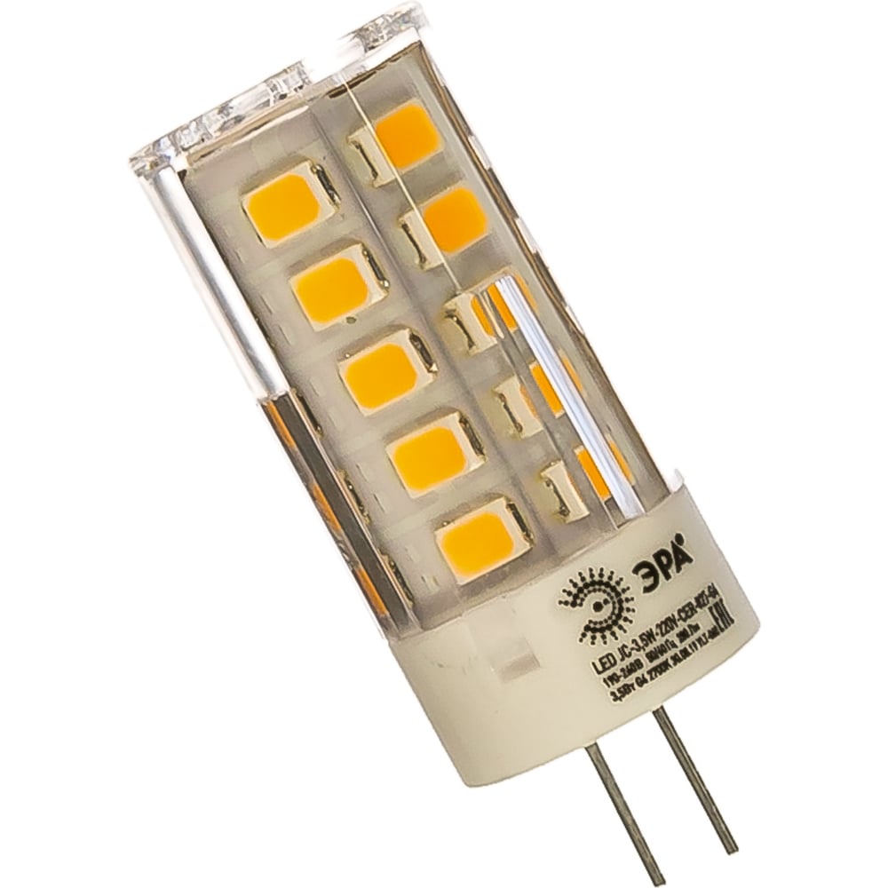 Светодиодная лампа ЭРА LED smd JC-3,5w-220V-corn, ceramics-827-G4 ...