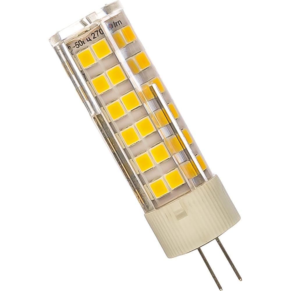 Светодиодная лампа ЭРА LED smd JC-7w-220V-corn, ceramics-827-G4 ...