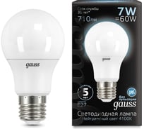 Лампа Gauss LED A60 E27 7W 4100K SQ 102502207 15629248