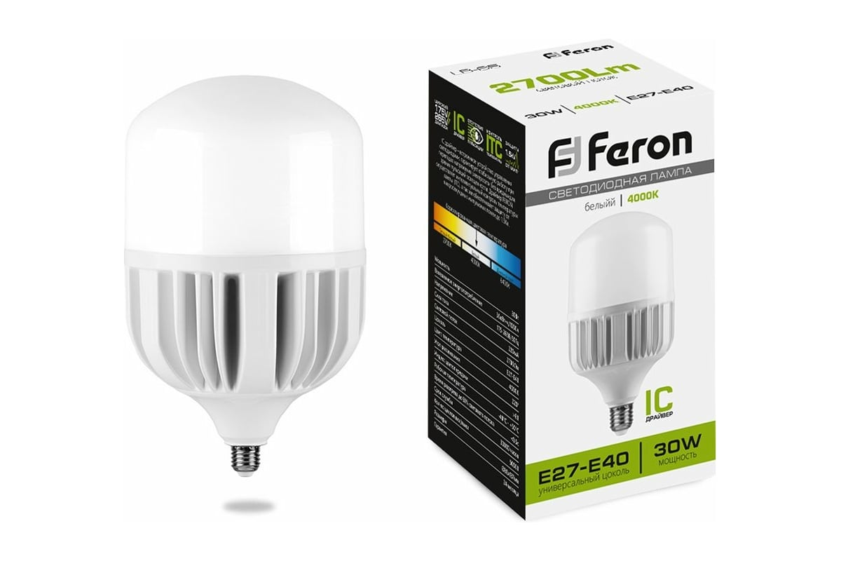 Светодиодная лампа 30W 230V E27 4000K Feron LB-65 25818 - выгодная цена ...