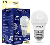 Светодиодная лампа TOKOV ELECTRIC 5вт g45 3000к е27 176-264в TKE-G45-E27-5-3K