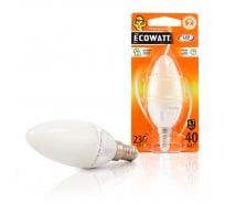Светодиодная лампа ECOWATT B35 230В 4.7W 2700K E14 теплый белый свет, свеча 4606400613329